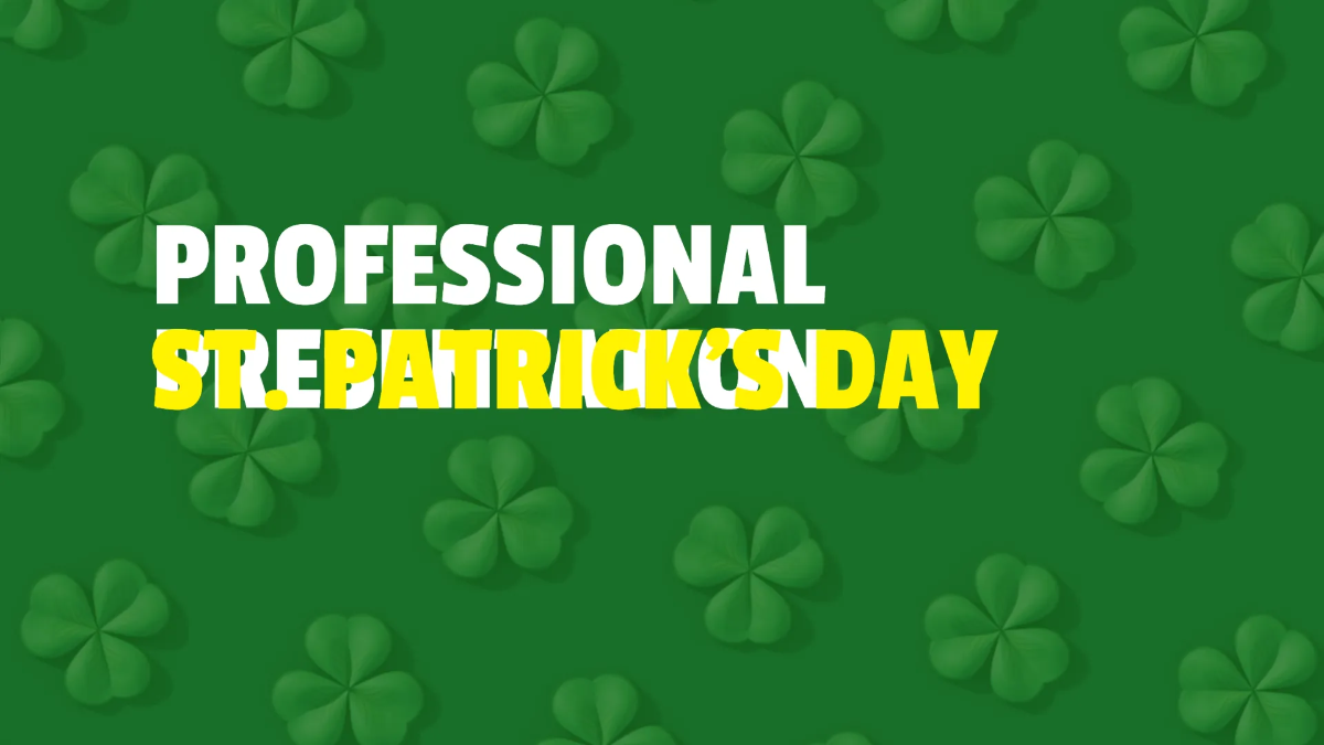 Free Professional St. Patrick's Day Presentation Template to Edit Online