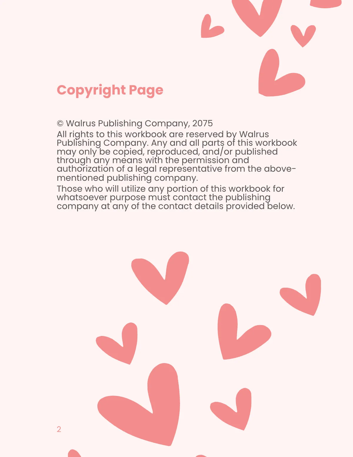 Free Love Bug Valentine's Day Workbook Template to Edit Online
