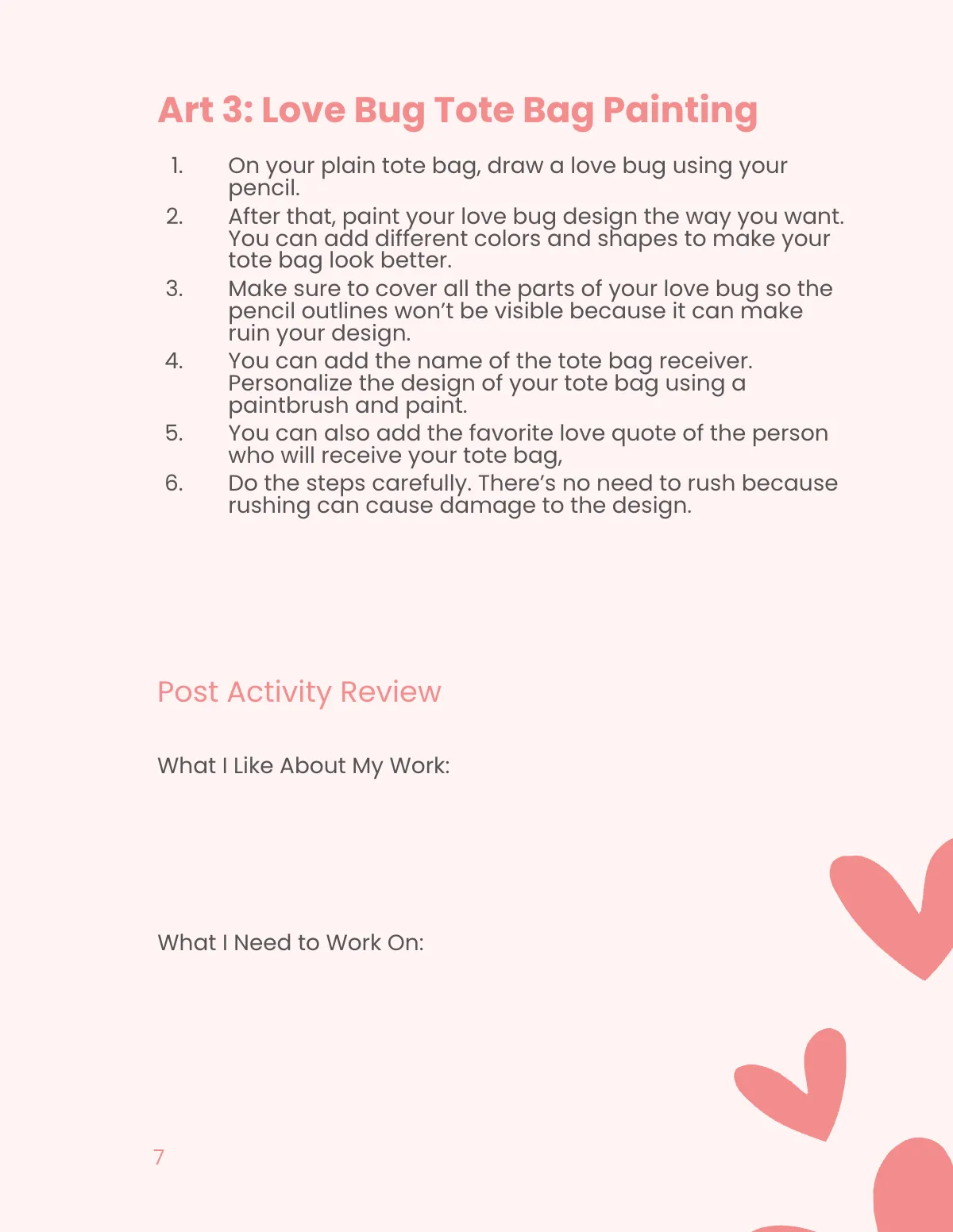 Free Love Bug Valentine's Day Workbook Template to Edit Online