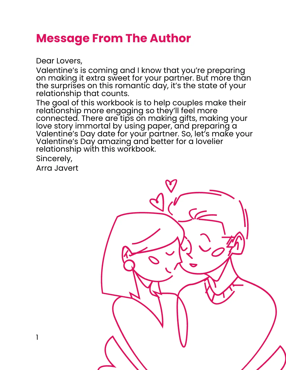 Free Valentine's Day Workbook Template to Edit Online
