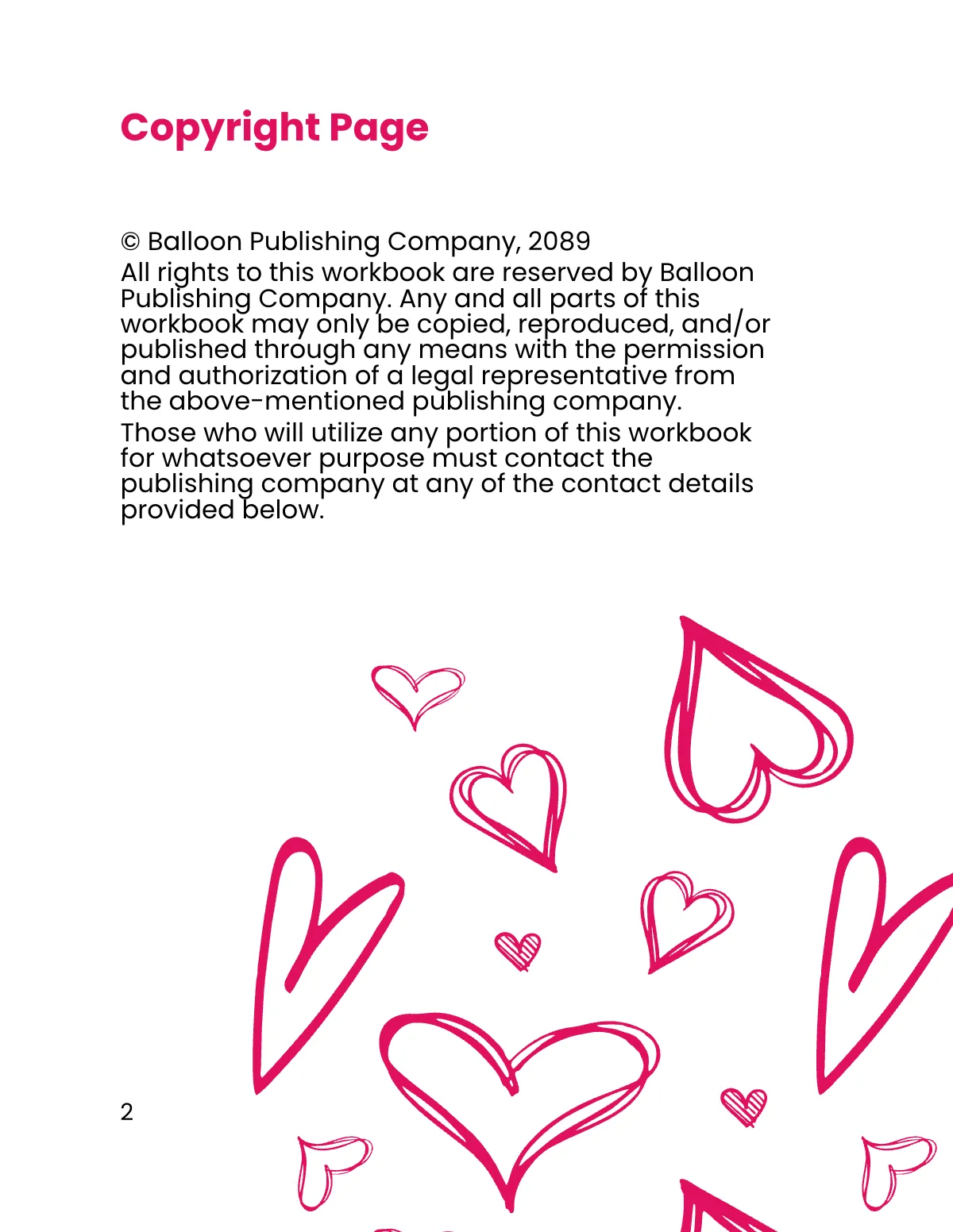 Free Valentine's Day Workbook Template to Edit Online