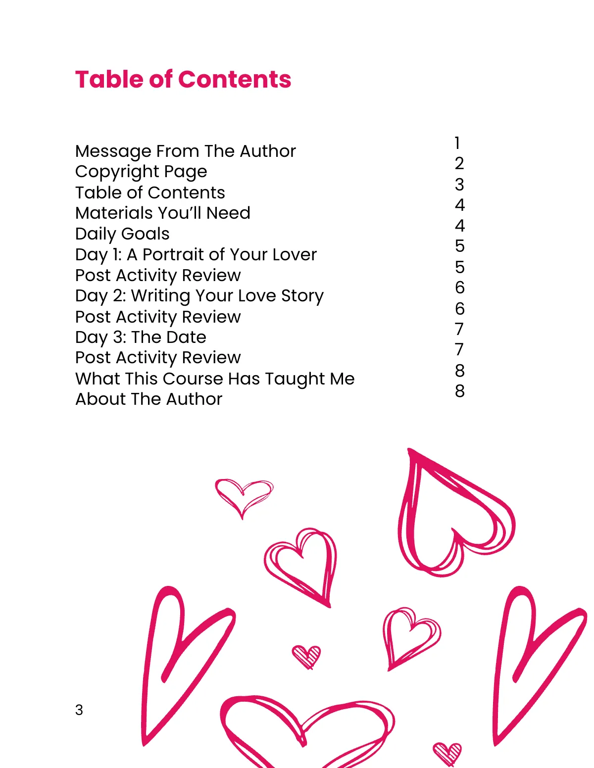 Free Valentine's Day Workbook Template to Edit Online