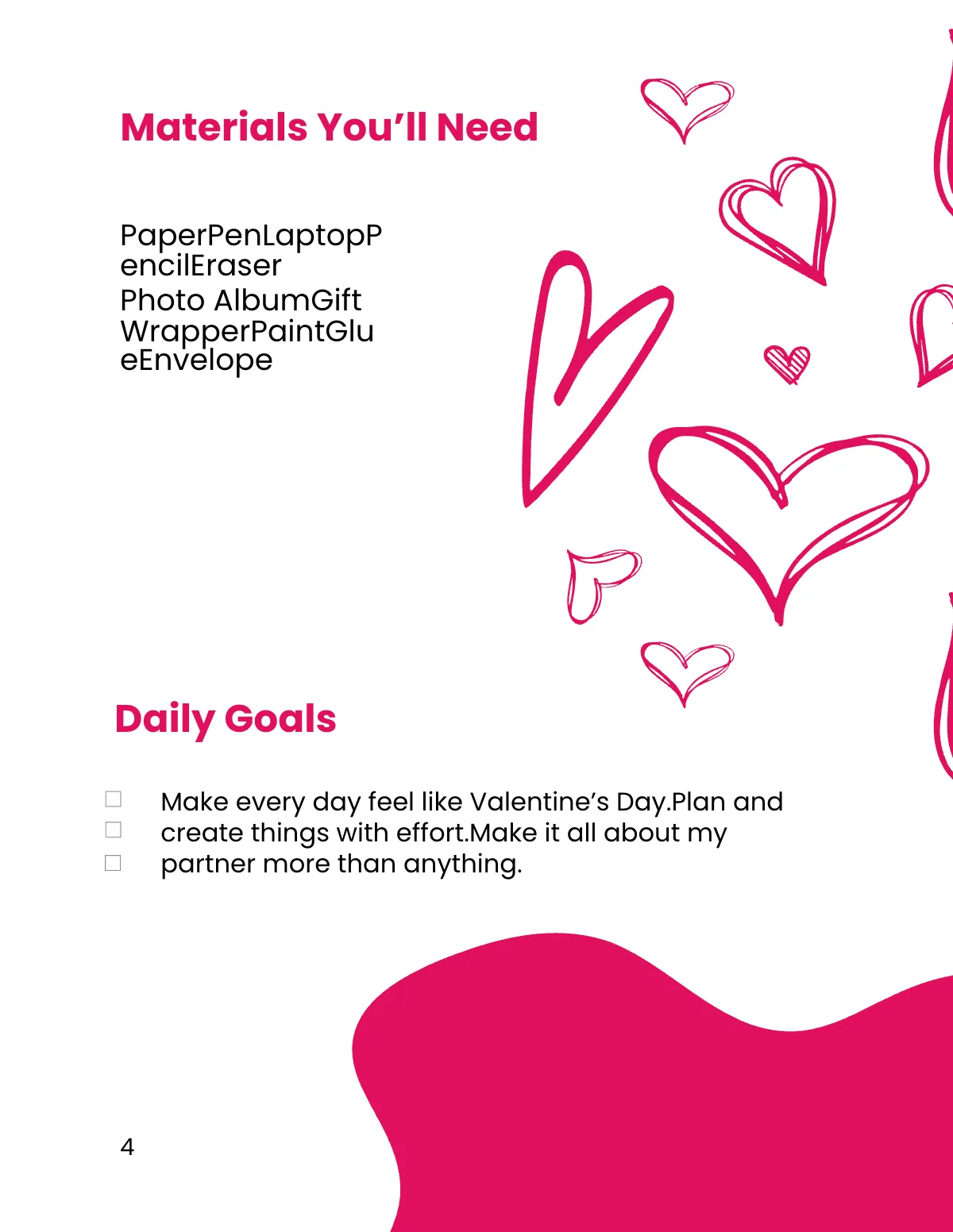 Free Valentine's Day Workbook Template to Edit Online