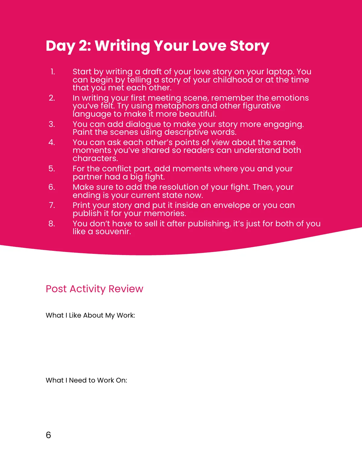 Free Valentine's Day Workbook Template to Edit Online