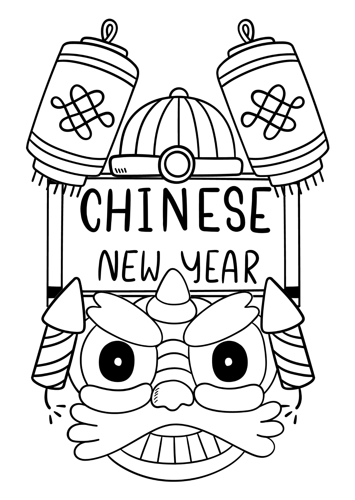 Chinese New Year Image Drawing Template