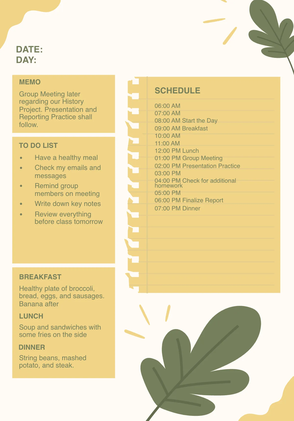 Free 2023 Dated Daily Planner Template to Edit Online