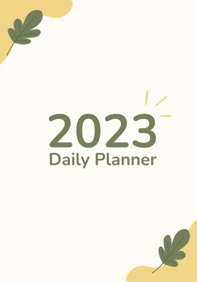 Free 2023 Dated Daily Planner Template to Edit Online