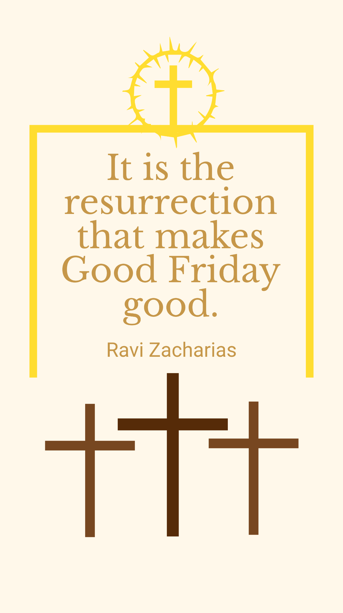 Ravi Zacharias - It is the resurrection that makes Good Friday good. Template