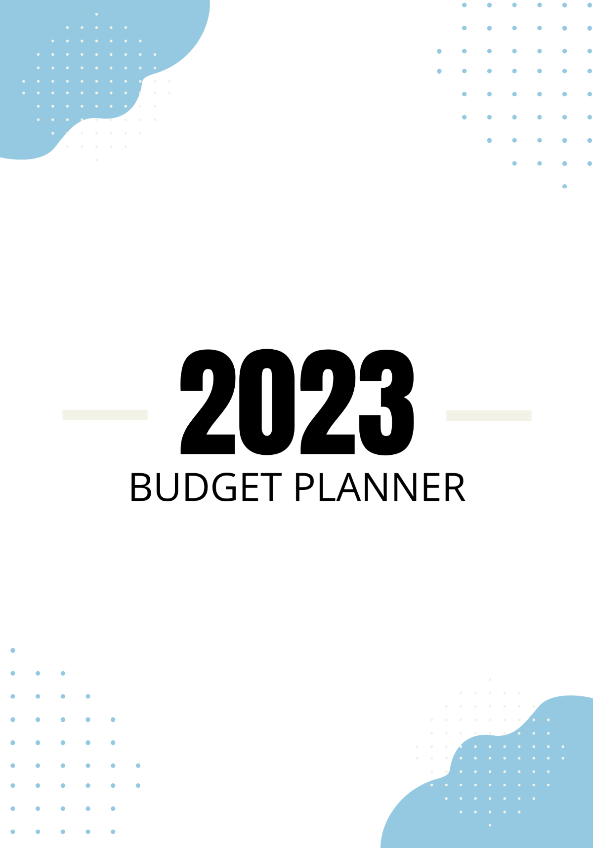 Free 2023 Budget Planner Template