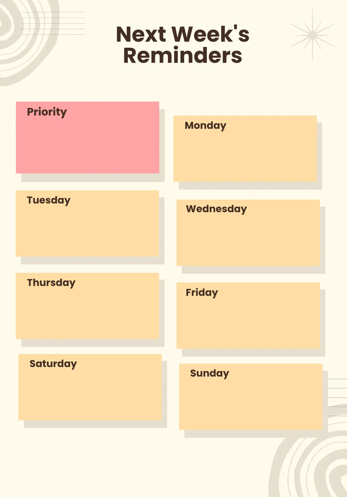 Free 2023 Weekly Planner Template to Edit Online
