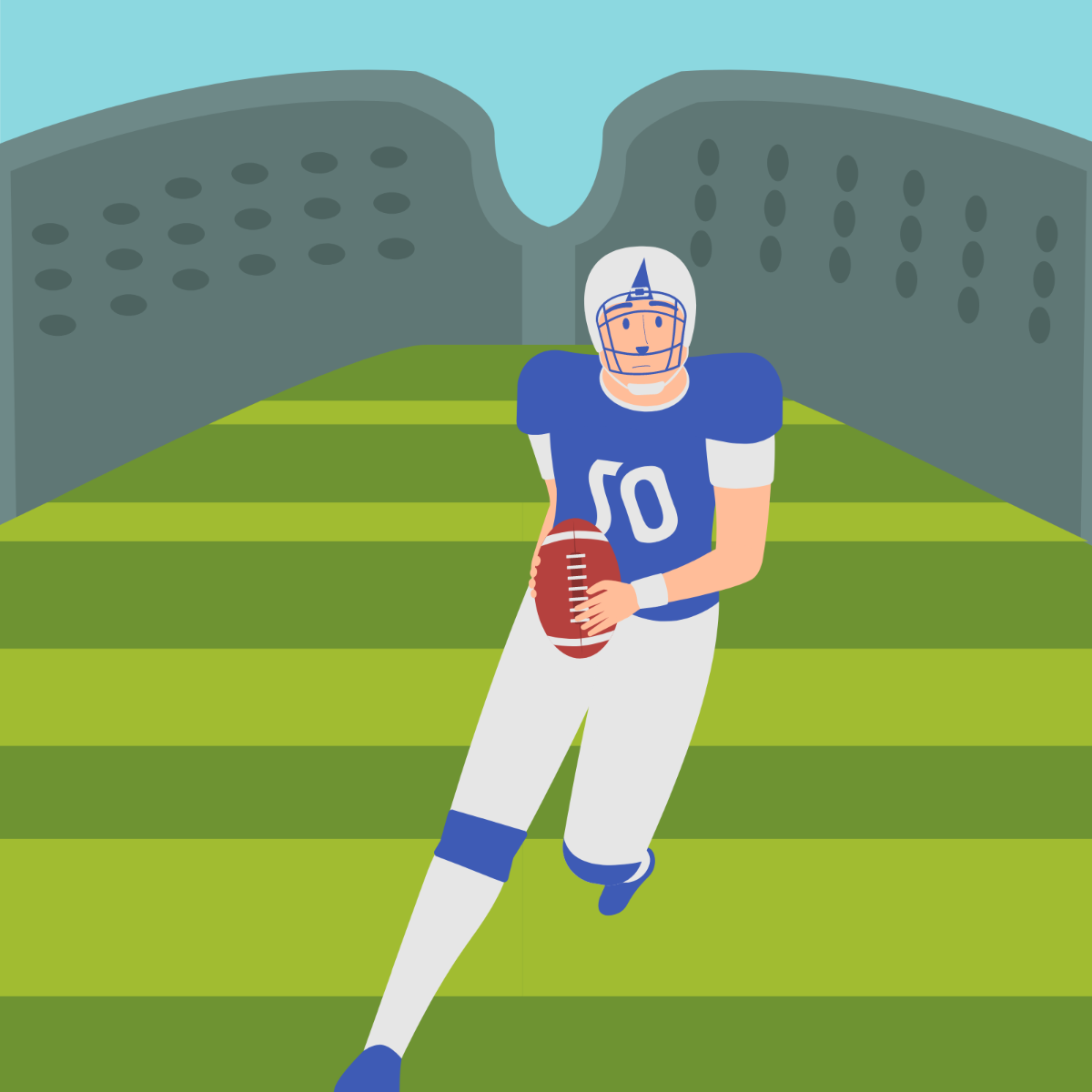 Super Bowl Illustration Template