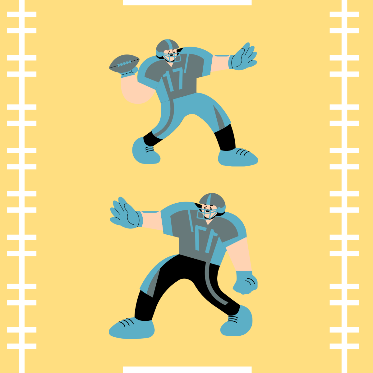 Super Bowl Illustrator Template