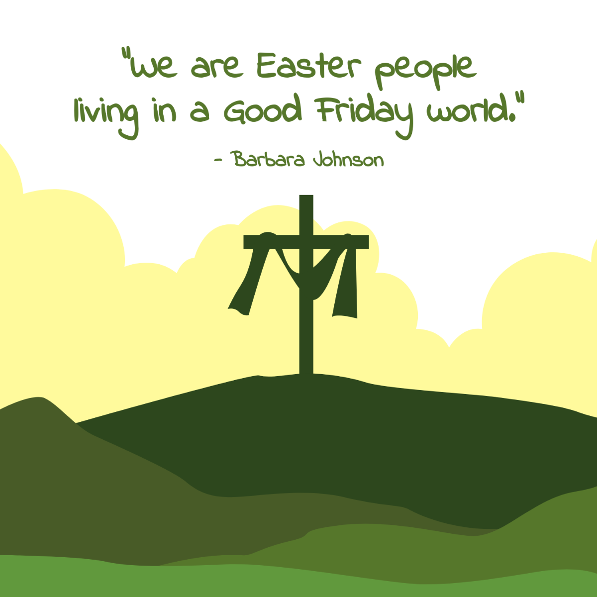 Free Good Friday Quote Vector Template