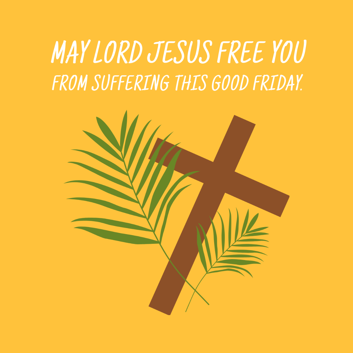 Free Good Friday Message Vector Template