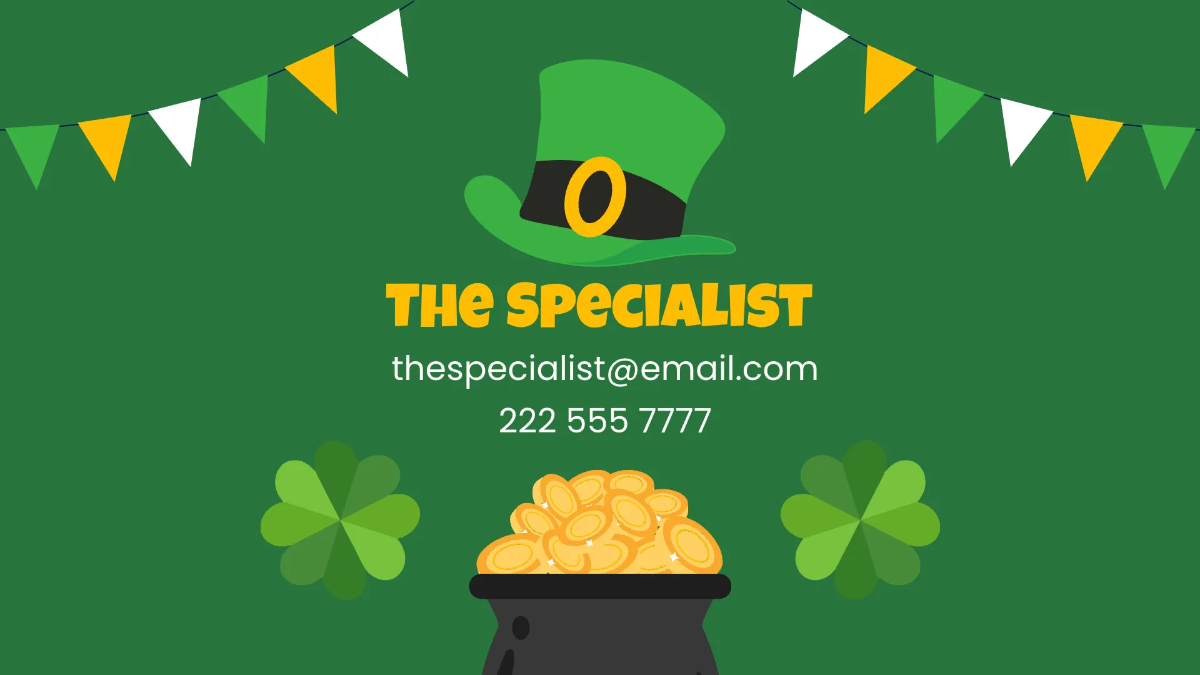 Free St. Patrick's Day Design Presentation Template to Edit Online