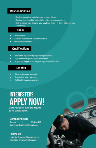 Free Vacancy Template to Edit Online
