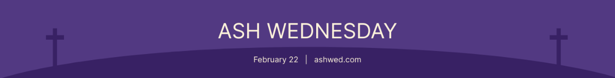 Ash Wednesday Website Banner Template