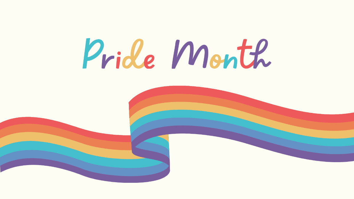 Pride Month Cartoon Background Template