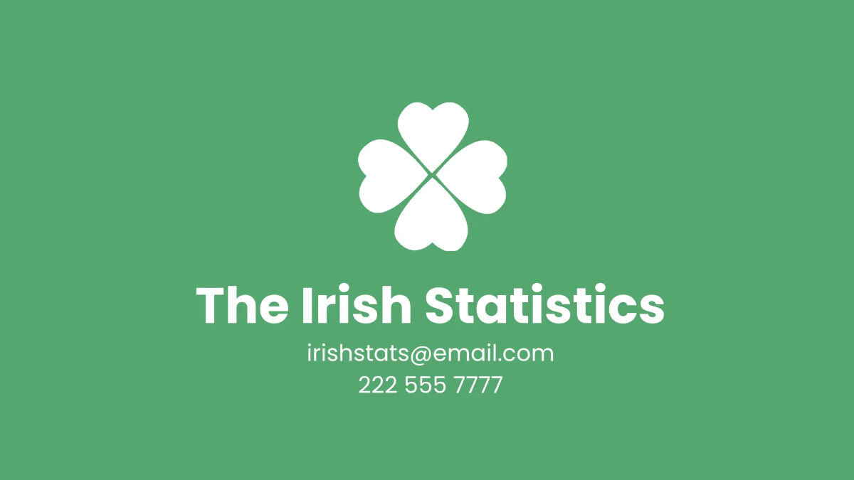 Free St. Patrick's Day Infographics Presentation Template to Edit Online
