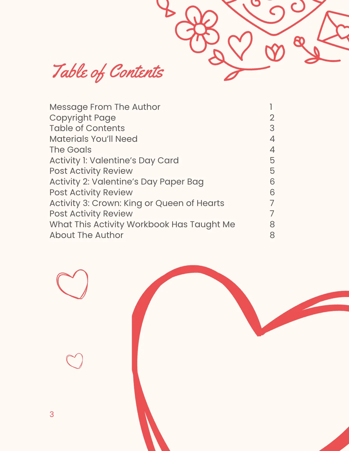 Free Valentine's Day Activity Workbook Template to Edit Online