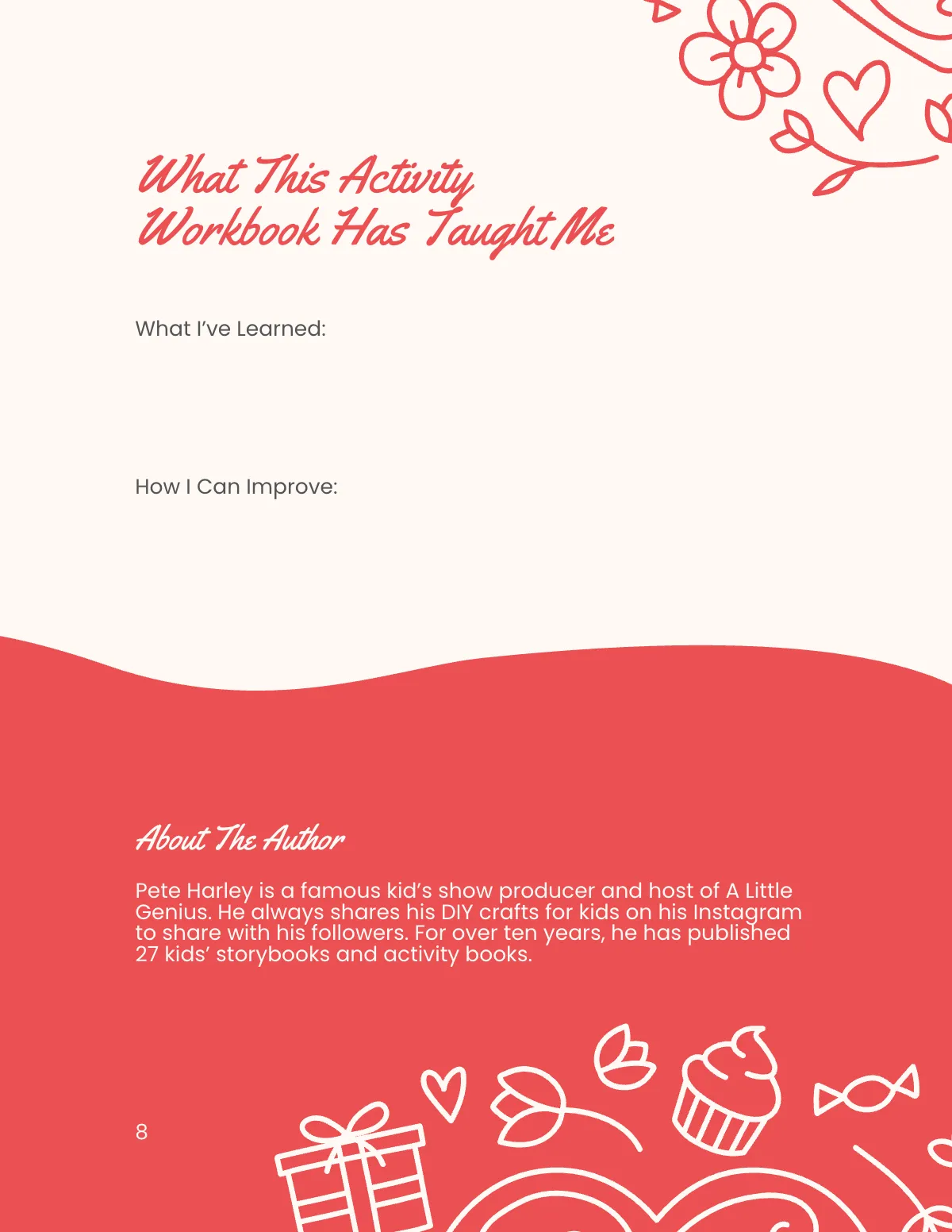 Free Valentine's Day Activity Workbook Template to Edit Online