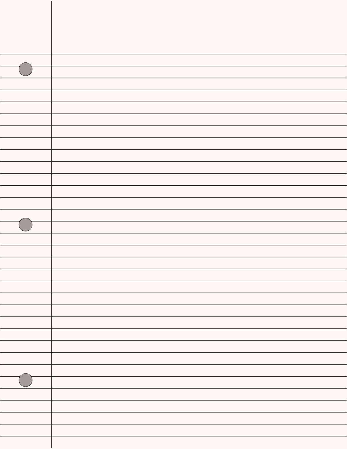 College Ruled Paper Template