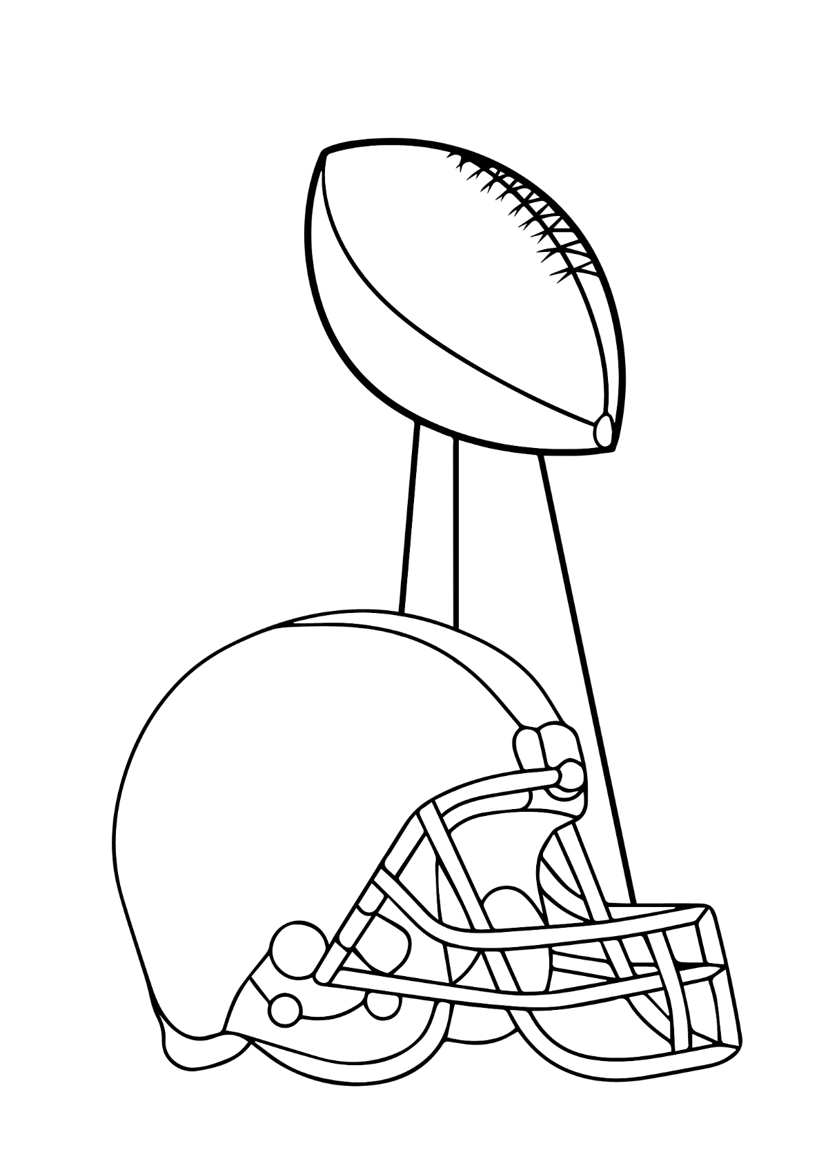 Super Bowl Drawing Template