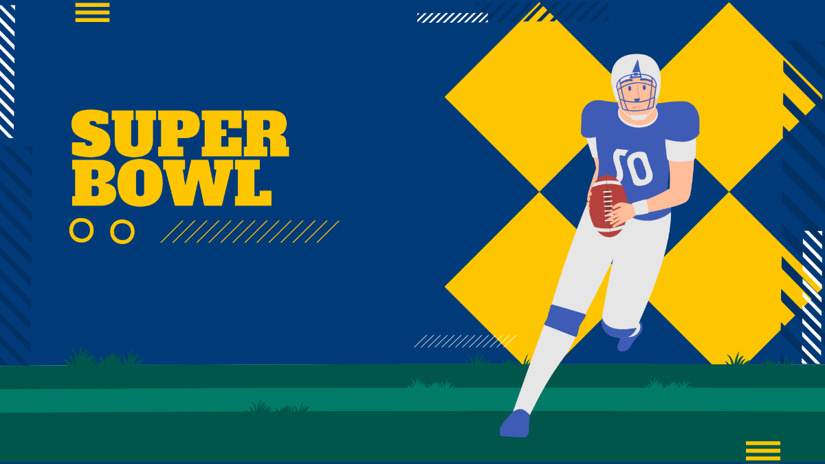 Super Bowl Banner Background Template