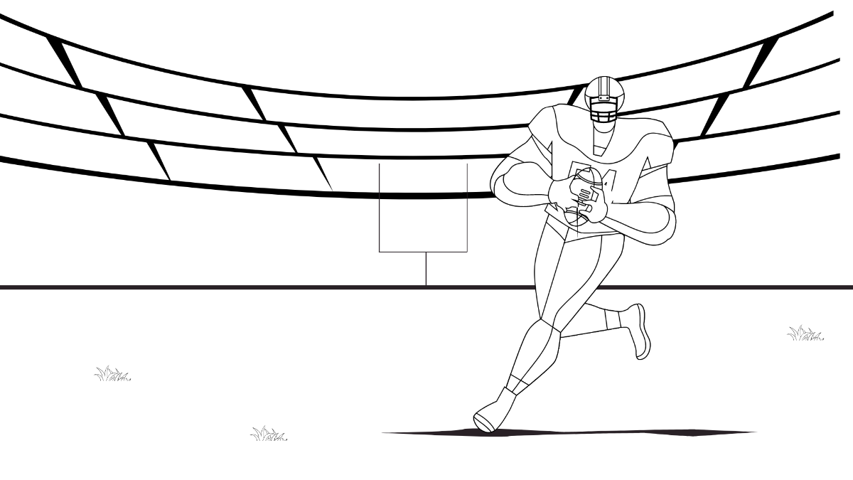 Super Bowl Drawing Background Template