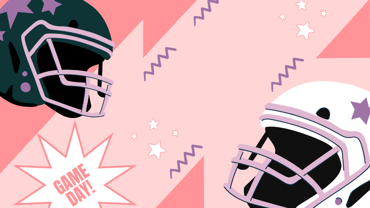 Super Bowl Pink Background Template