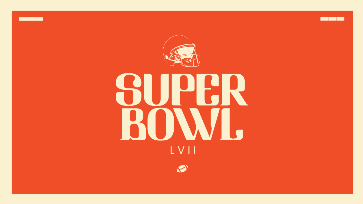 Super Bowl Plain Background Template