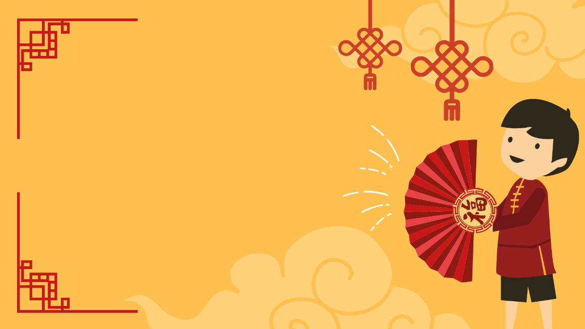Free Chinese New Year Cartoon Background Template