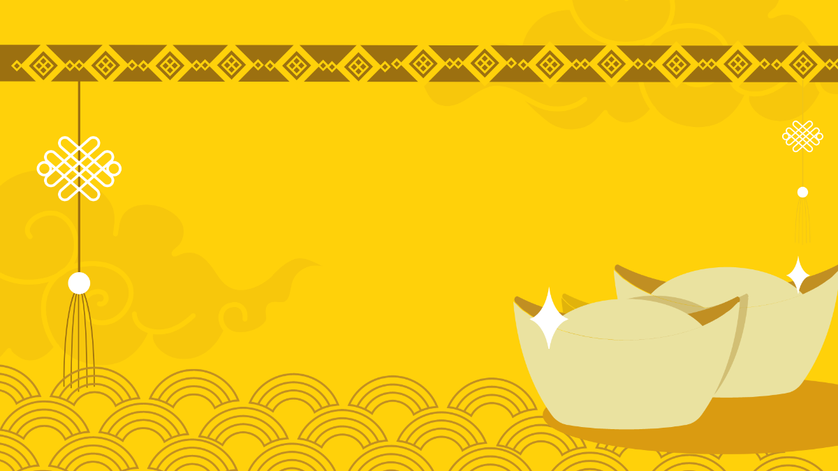 Chinese New Year Gold Background Template