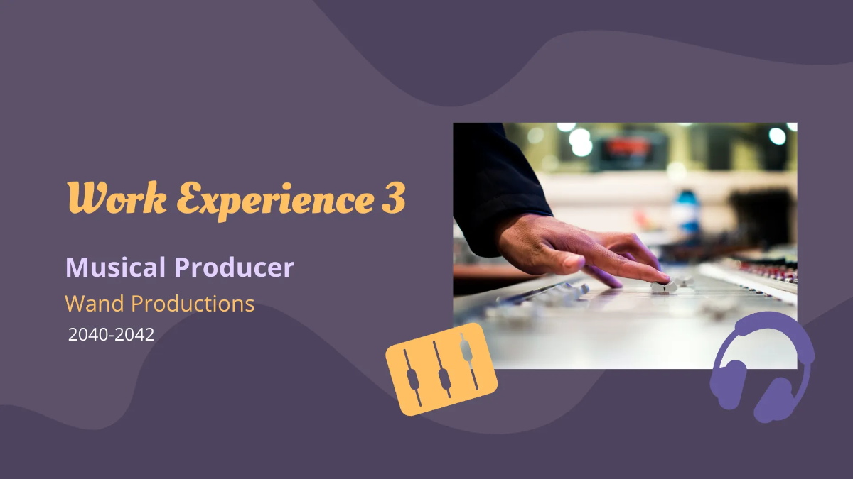 Free Music Arranger Portfolio Presentation Template to Edit Online