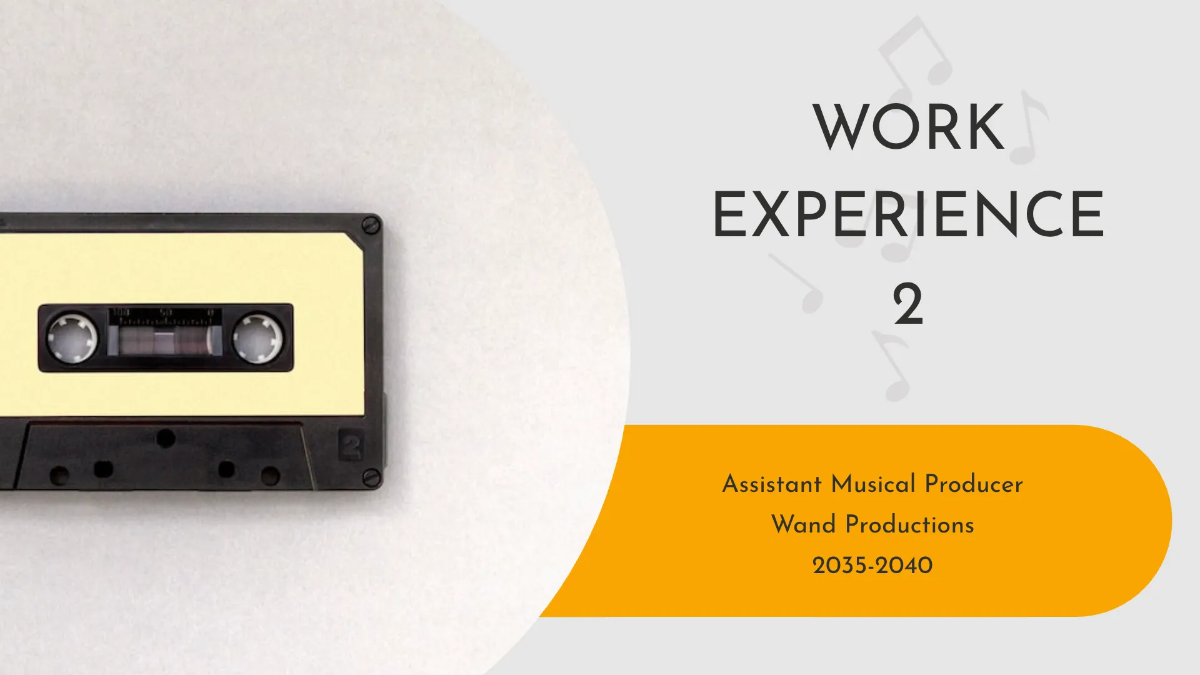 Free Music Producer Portfolio Presentation Template to Edit Online