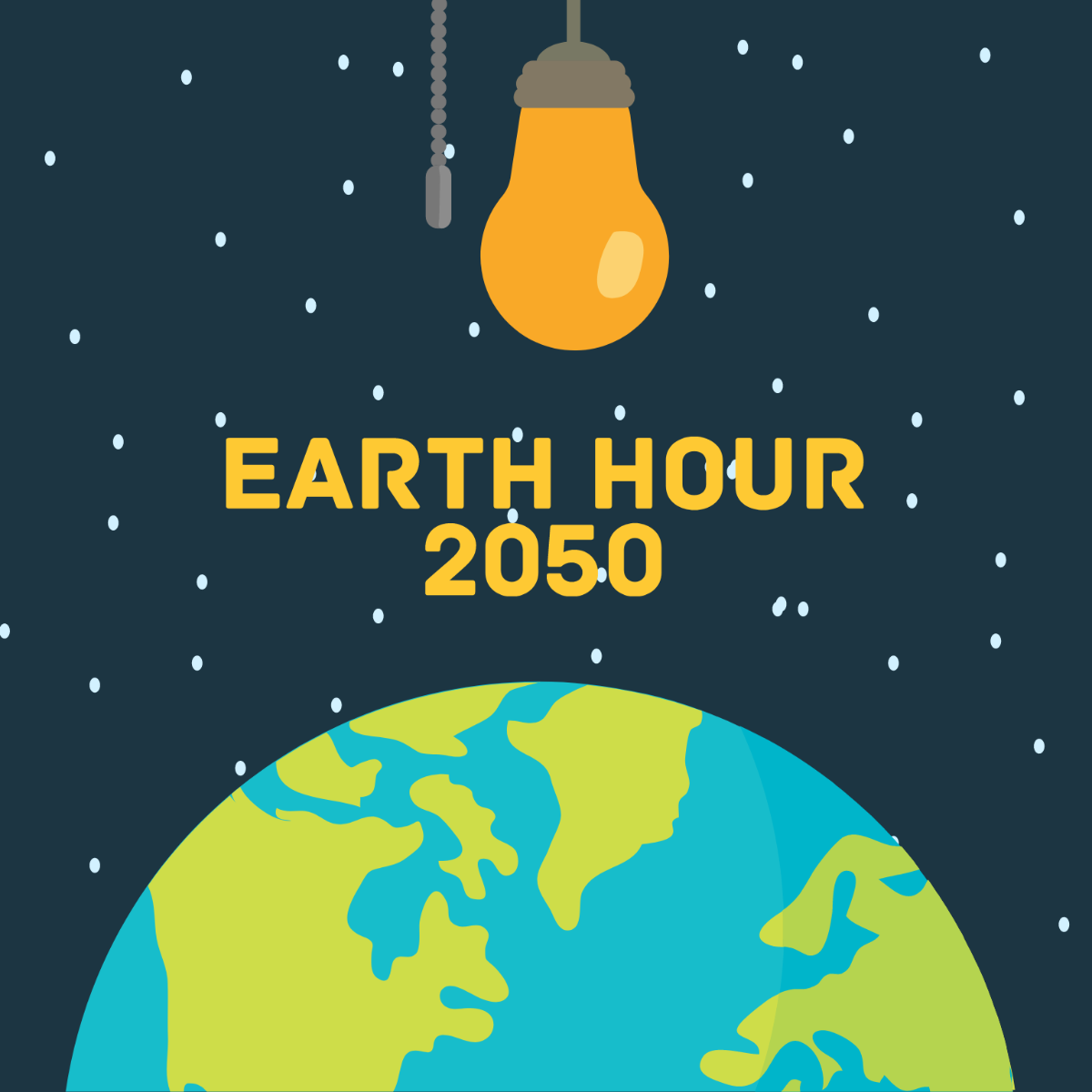 Earth Hour Illustrator Template