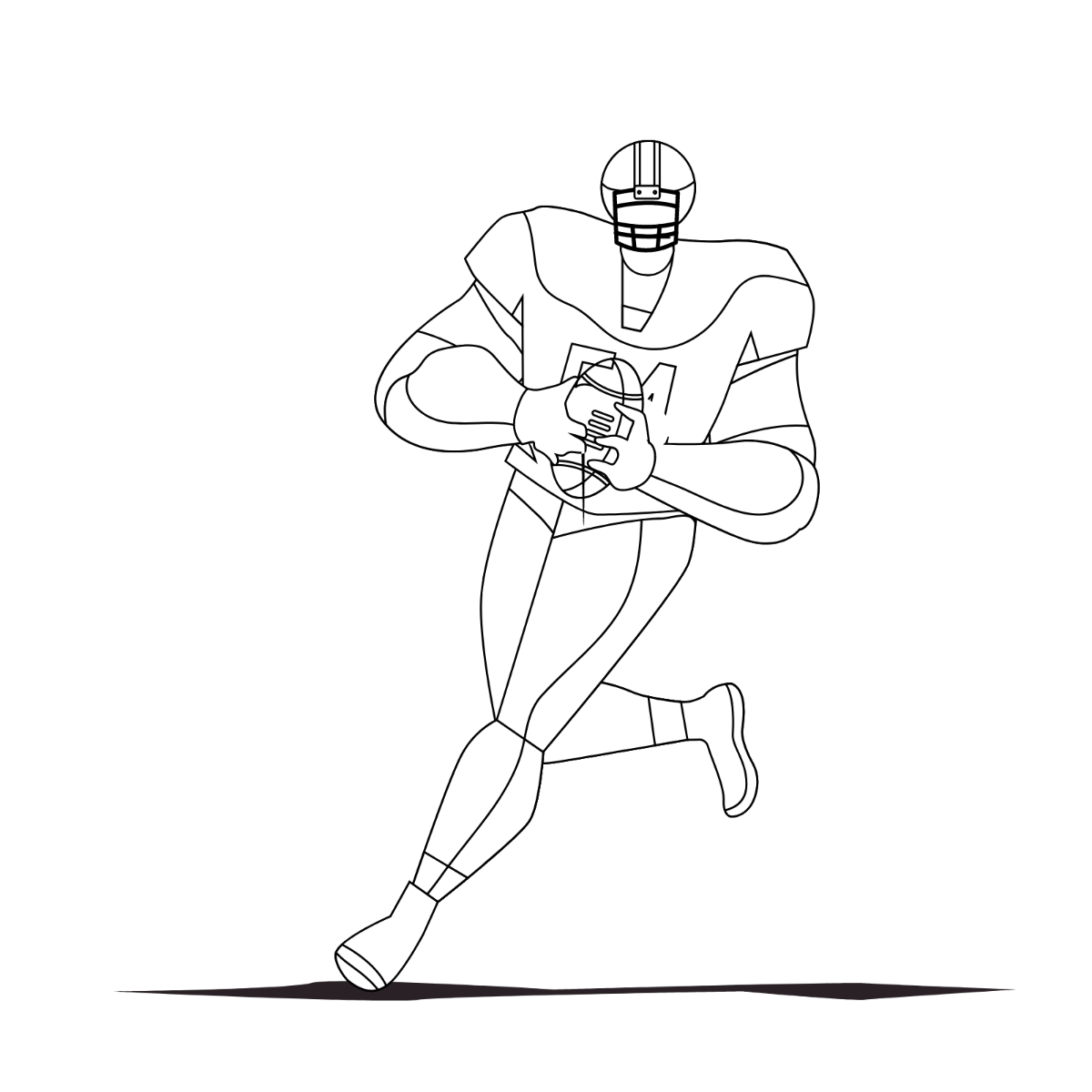 Super Bowl Drawing Vector Template