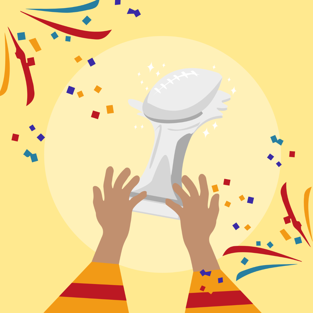 Super Bowl Celebration Vector Template