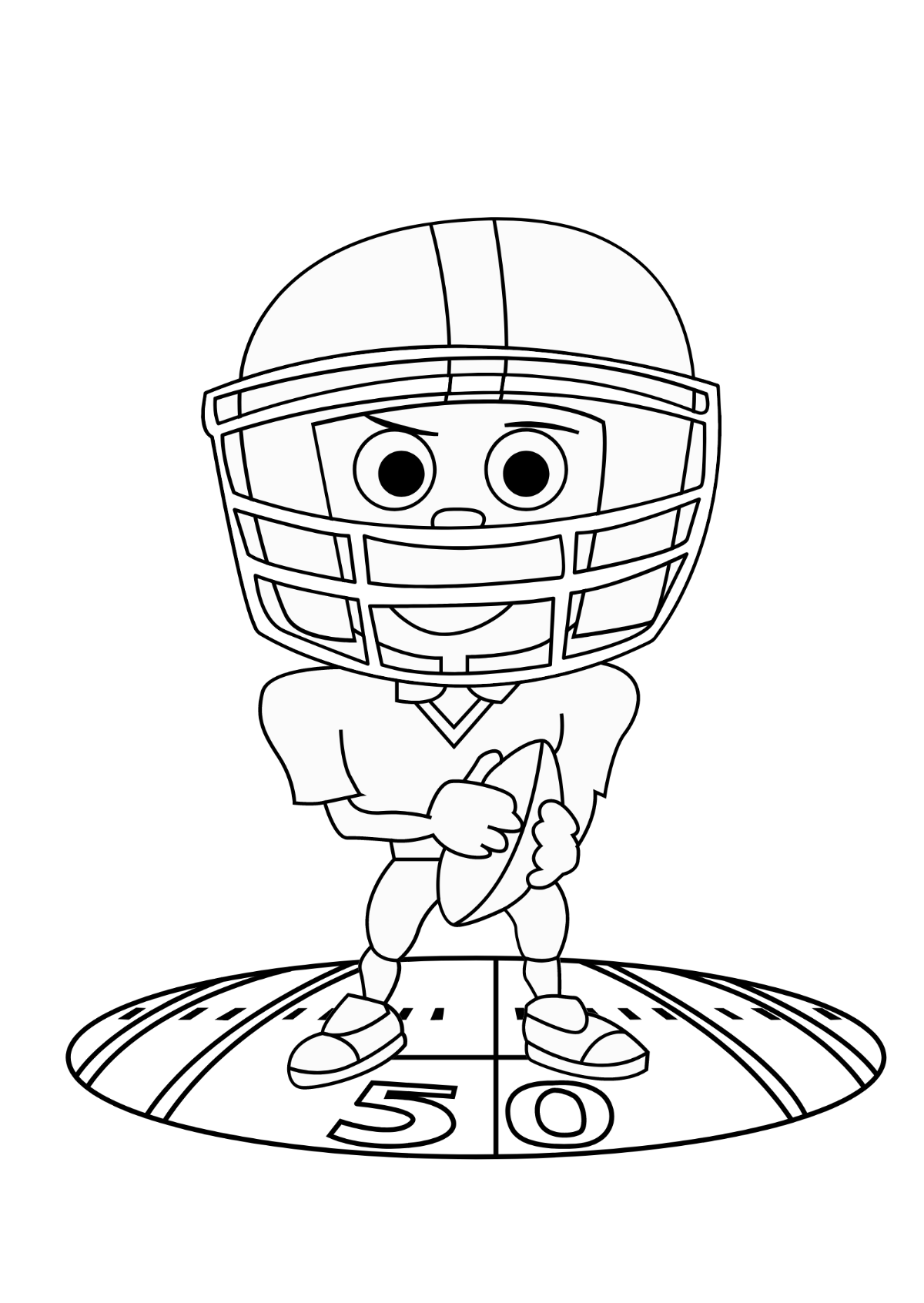 Kids Super Bowl Drawing Template