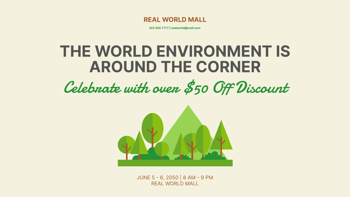 World Environment Day Flyer Background Template