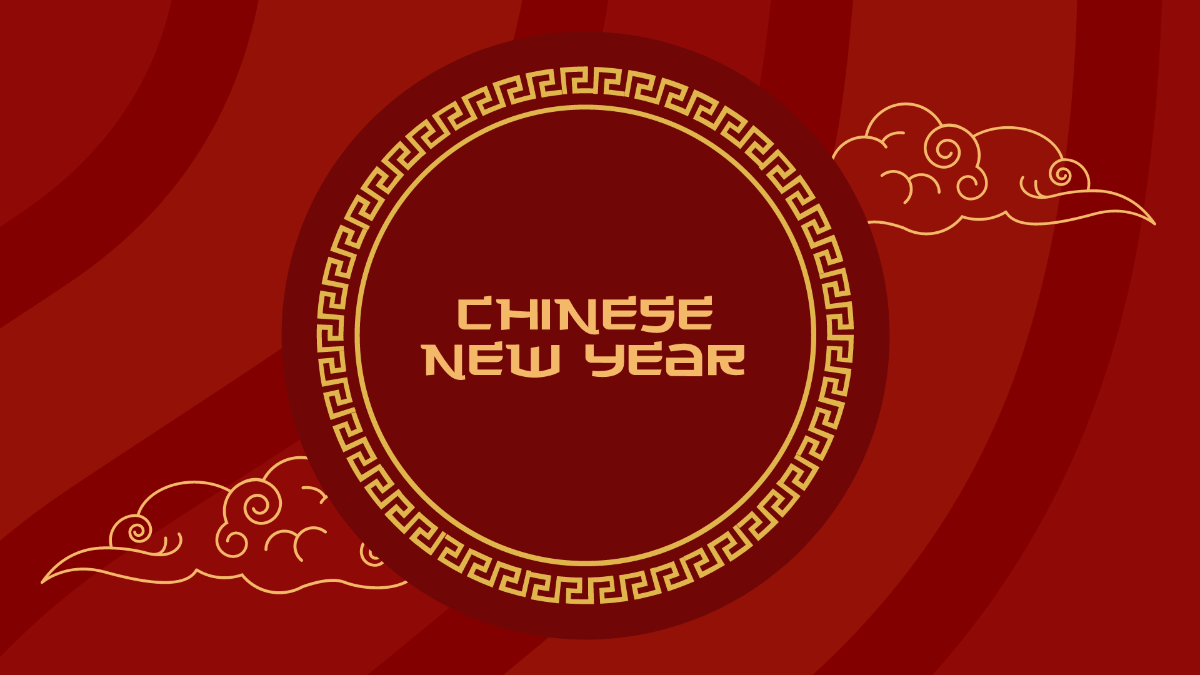 Chinese New Year Red Background Template