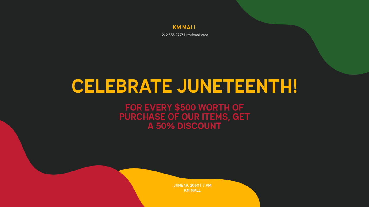 Juneteenth Flyer Background Template - Edit Online & Download