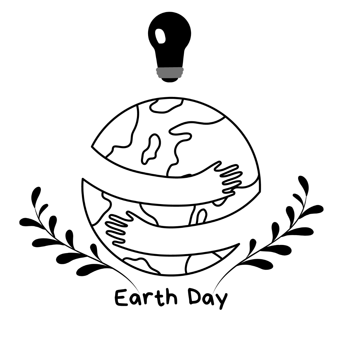 Earth Hour Symbol Vector Template