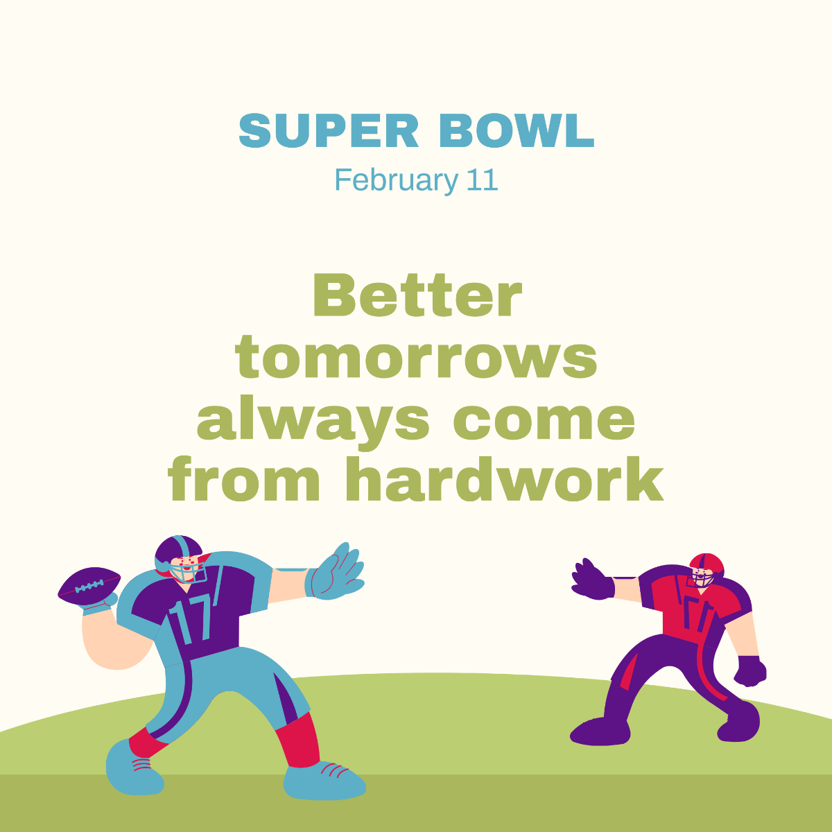 Super Bowl Instagram post Template