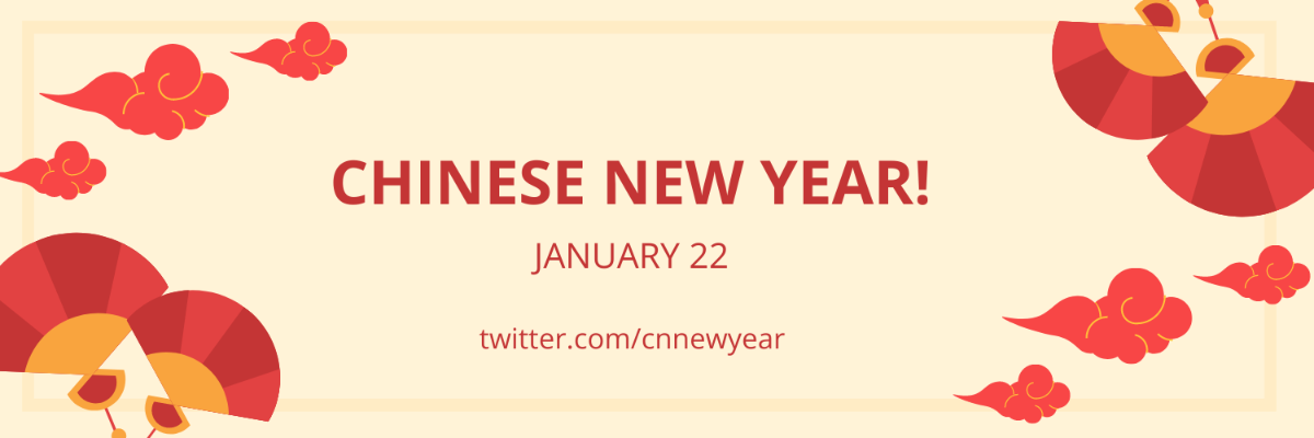 Chinese New Year Twitter Banner Template