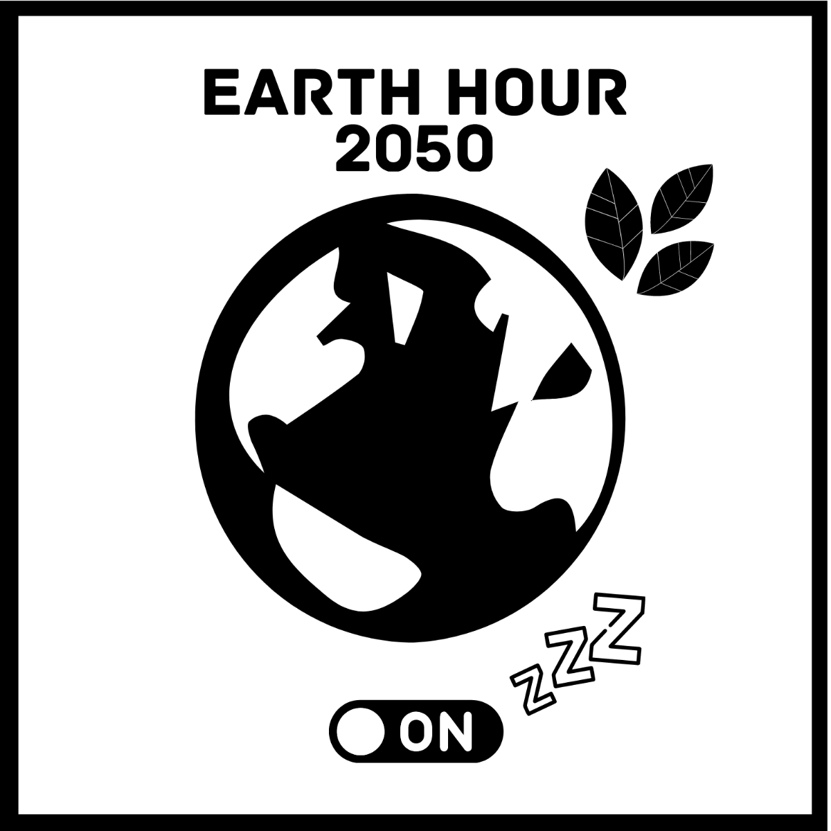 Earth Hour Sketch Vector Template