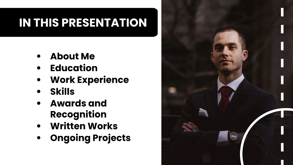 Free Political Scientist CV Presentation Template to Edit Online