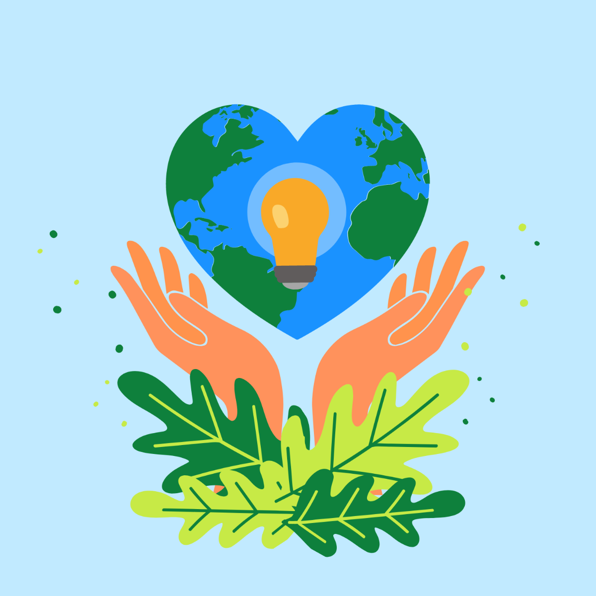 Happy Earth Hour Clipart Template