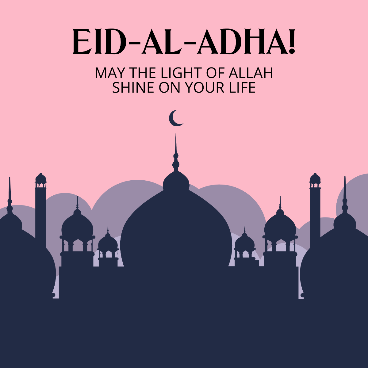 Eid al-Adha Quote Vector Template
