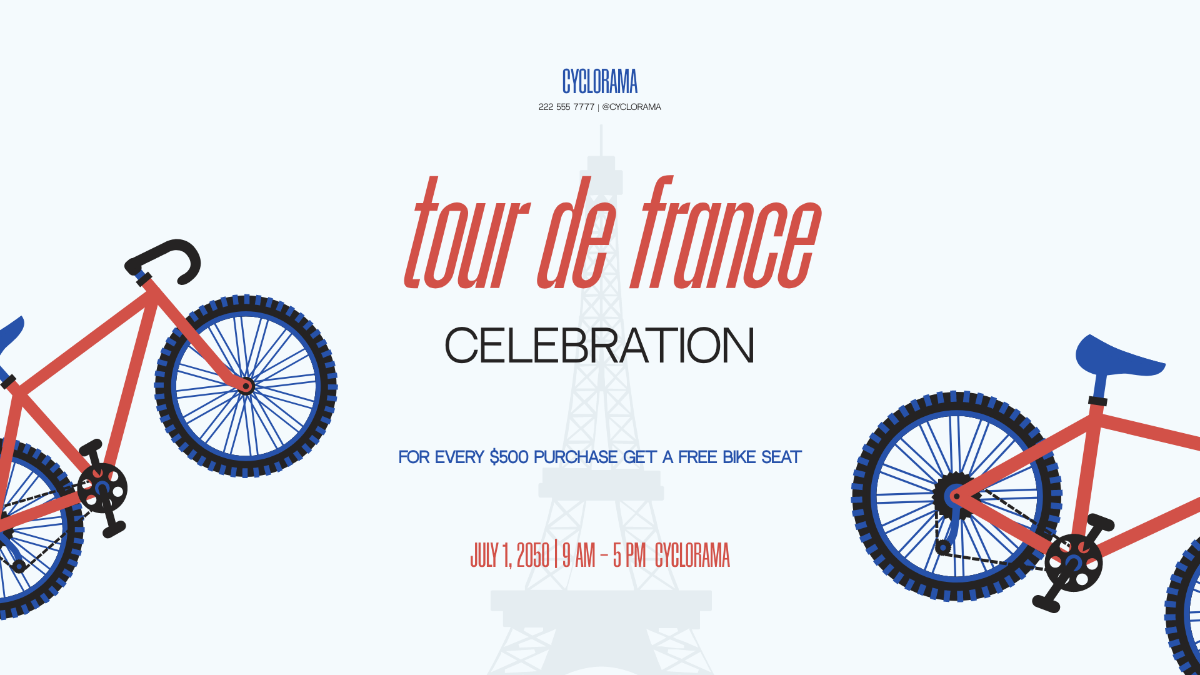 Tour de France Flyer Background Template